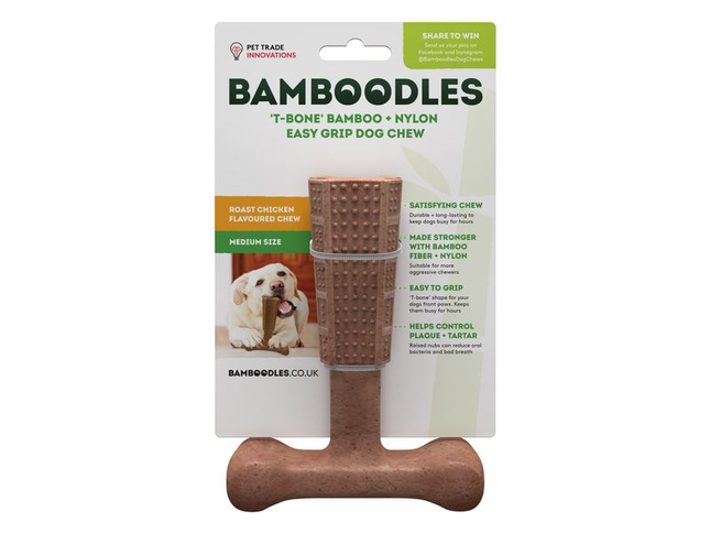 Bamboodles T-Bone Dog Chew Chicken Flavour