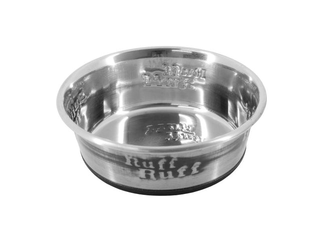 Cheek Embossed Stainless Steel Pet Bowl 450ml