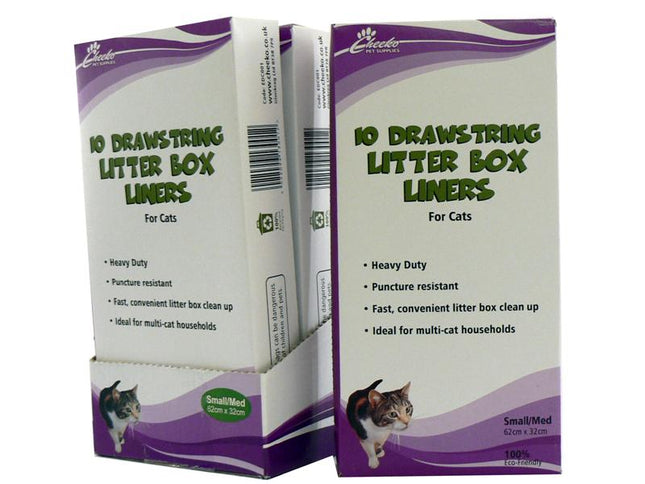 Cheeko Cat Litter Box Liner Small/Medium DrawString