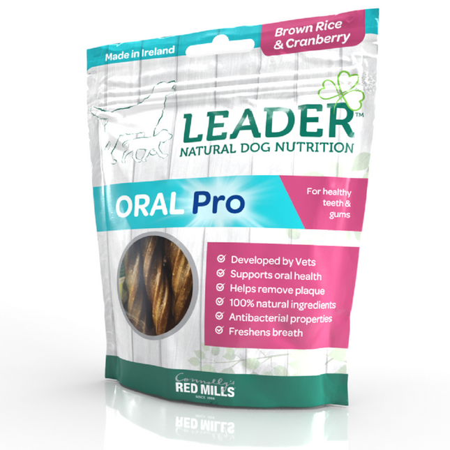 Leader Oral Pro Brown Rice & Cranberry Dental Chew 130g