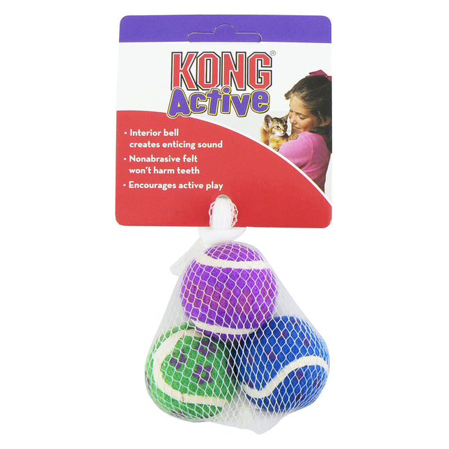 KONG Cat Tennis Balls with Bells