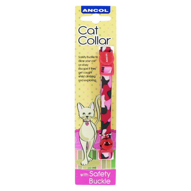 Camouflage Cat Collar Pink