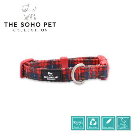 Soho Pet Tartan Adjustable Collar