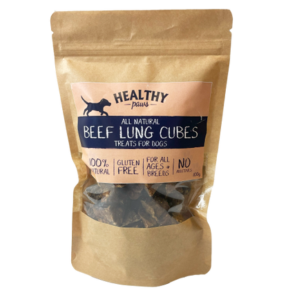 Healthy Paws Beef Lung Cubes 100g