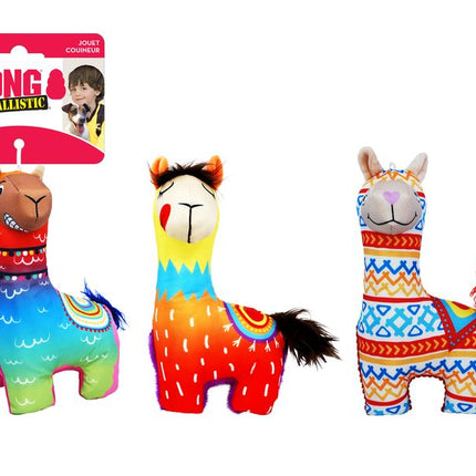 Kong Ballistic Vibes Llamas Dog Toy Assorted Small/Medium