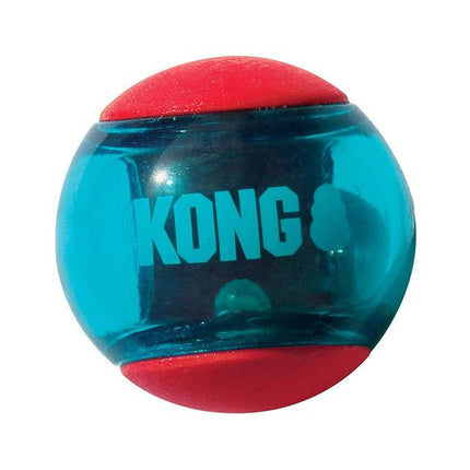 KONG Squeeze Action Ball Red/Blue 3 Pack Small