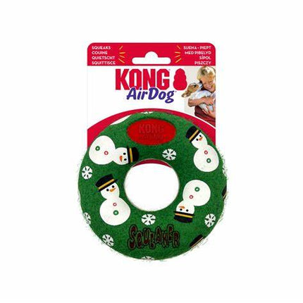 Kong Christmas Airdog Squeaker Donut Medium