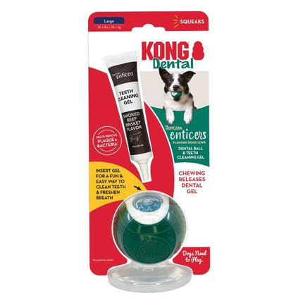 Kong Tropiclean Enticer Dental Ball Large With Beef