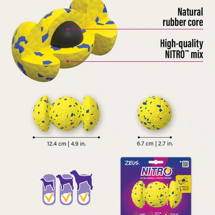 Zeus Nitro Weighted Grip Ball 12.4cm