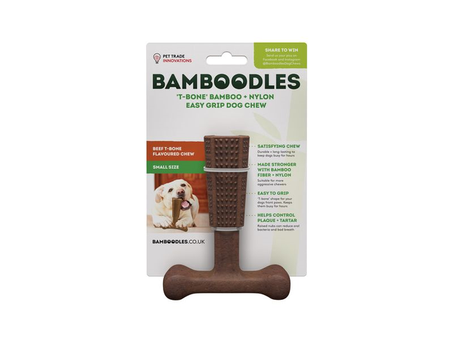 Bamboodles T-Bone Dog Chew Beef Flavour