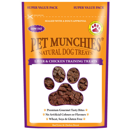 PET MUNCHIES LIVER & CHICKEN TRAINING TREATS 150G