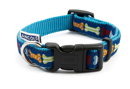 ANCOL BLUE BONE ADJUSTABLE COLLAR