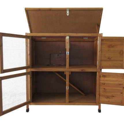 Cheeko Smart 2 Storey Hutch - 40" for Dwarf Rabbits and Guinea Pigs