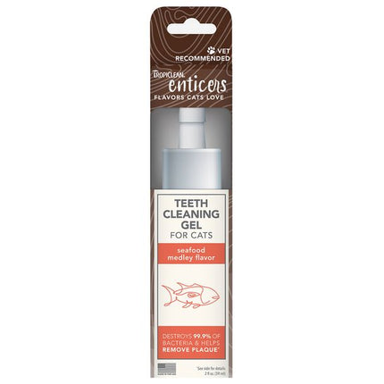 Tropiclean Enticers Teeth Cleaning Gel For Cats Seafood Medley Flavour 59ml