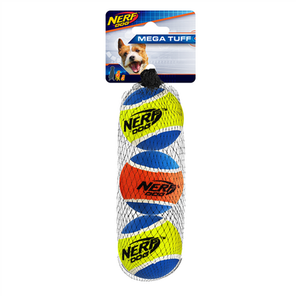 Nerf Dog Mega Strength Tennis Balls - 3 Pack - Small - 5.1 cm (2 in)