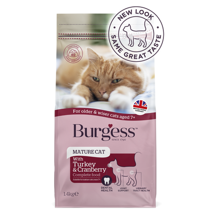 Burgess Cat Mature Cat 7+ With Turkey & Cranberry 1.4kg