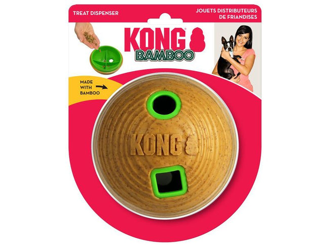 KONG Bamboo Dog Feeder Ball Medium
