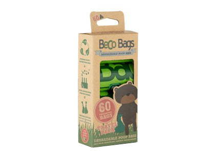 BECO DEGRADABLE POOP BAGS 60PK 4 ROLL