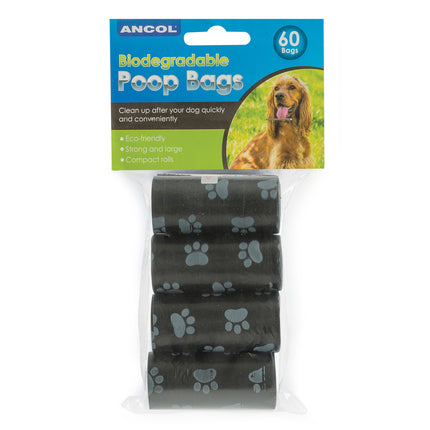 BIO DEGRADABLE POOP WASTE BAGS (4ROLLS)