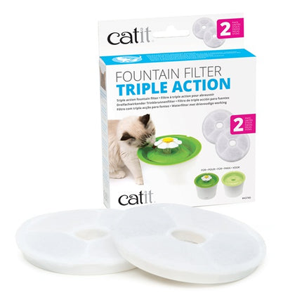 Catit Triple Action Fountain Filters 2 Pack