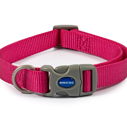 VIVA NYLON ADJUSTABLE COLLAR RASPBERRY