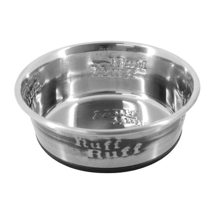 Cheek Embossed Stainless Steel Pet Bowl 450ml