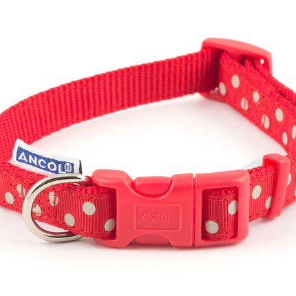 Red Polka Dot Adjustable Collar