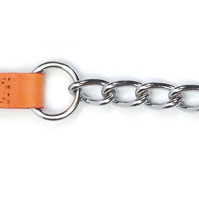 ANCOL LEATHER EXTRA HEAVY CHAIN LEAD TAN 50CM