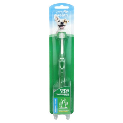 TROPICLEAN FRESH BREATH TRIPLE FLEXI TOOTHBRUSH SMALL DOG