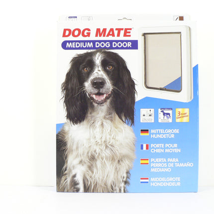 Dog Door - Up to 18" Shoulder High(Medium) White