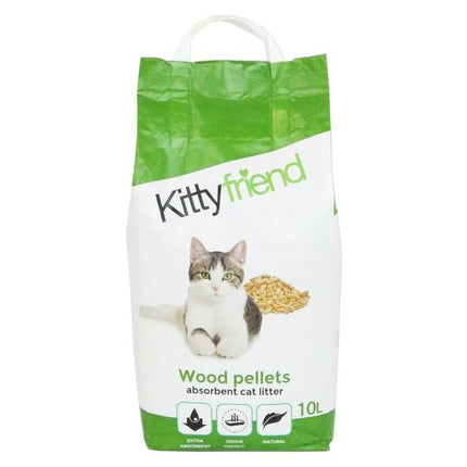 KITTYFRIEND WOOD CAT LITTER 10LTR