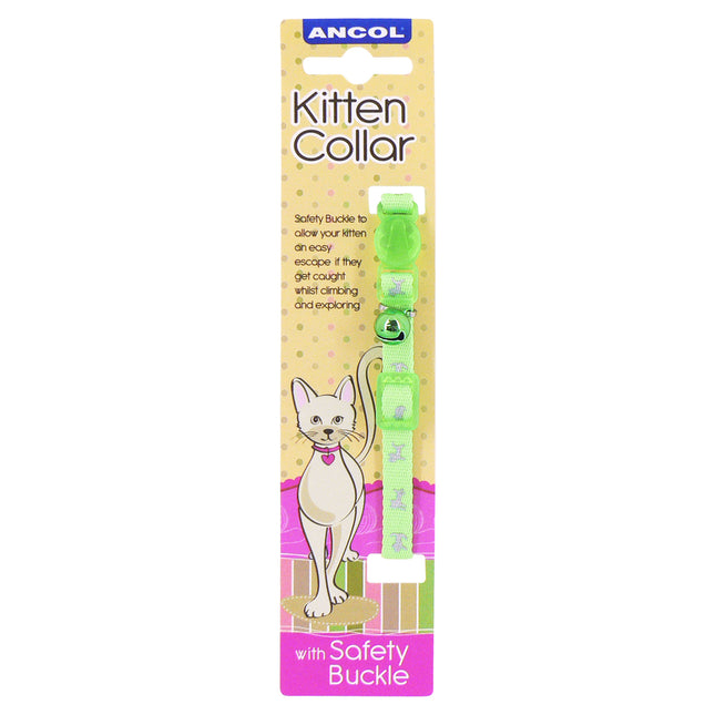 HI-VIS SAFTY KITTEN COLLAR GREEN