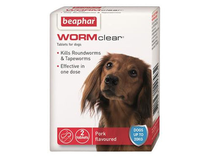 Beaphar Worm Clear Dog 2 Tablet Up To 20kg