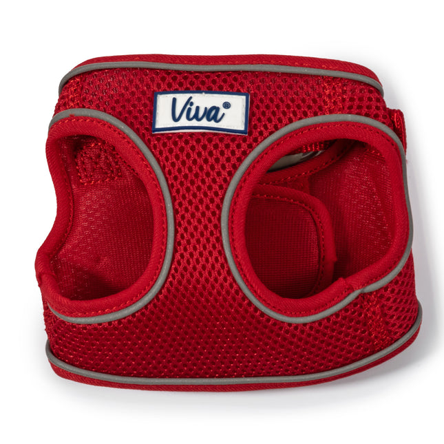 Viva Step in Mesh Dog Harness Red