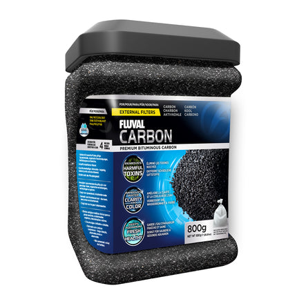 Fluval Activated Carbon 800g bulk jar with free media bag