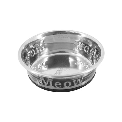 Cheeko Embossed Stainless Steel Cat Bowl 