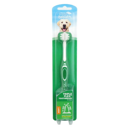 TROPICLEAN FRESH BREATH TRIPLE FLEX TOOTHBRUSH LARGE DOG