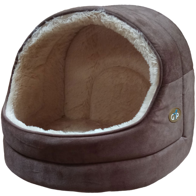GORPETS NORDIC HOODED BED BROWN