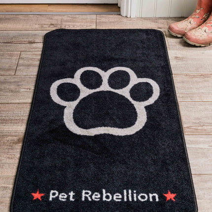 Pet Rebellion Stop Muddy Paws Black XL