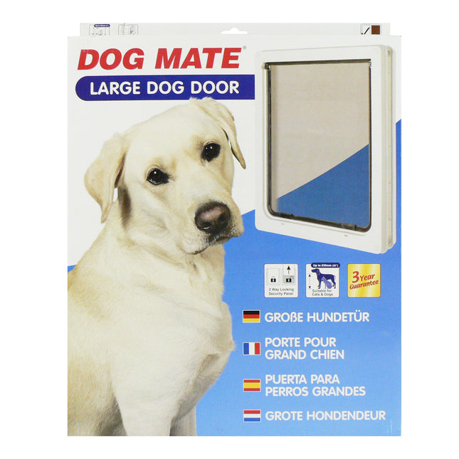 Dog Door - Up to 25" Shoulder High(Large)  White