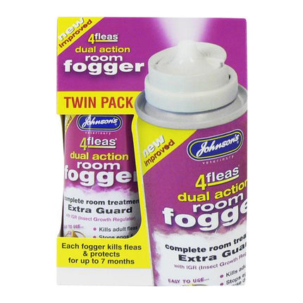 Jv 4 Fleas Room Fogger Spray Twin Pack