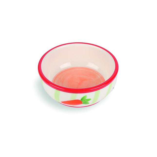 Critters Choice Carrot Stripe Pet Bowl 400ml 12.5cm/5"