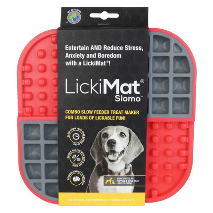 LickiMat Slomo Red Slow Feeder Treat Mat 20cm