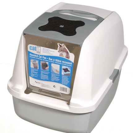 Catit Hooded Cat Litter Pan Grey