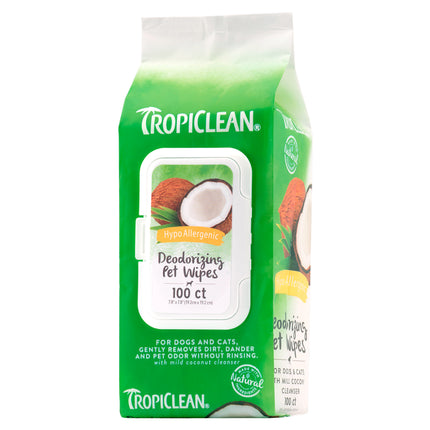 TROPICLEAN HYPOALLERGENIC WIPES 100 PACK