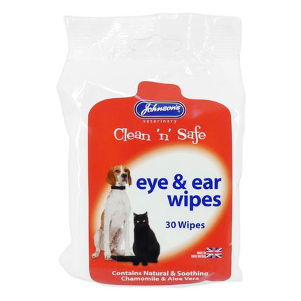 JOHNSONS CLEAN 'N' SAFE EYE & EAR WIPES 30PK