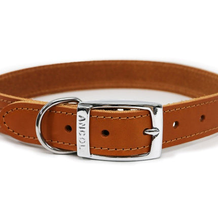 ANCOL CLASSIC LEATHER COLLAR TAN